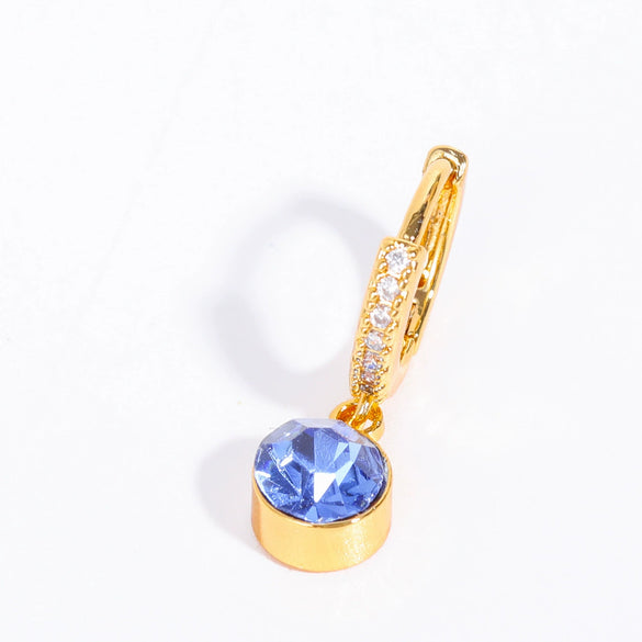 Wholesale Women's Copper Geometric Inlaid Rhinestone Personality Earrings