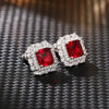 Wholesale Women's Copper Geometric Inlaid Zircon Earrings