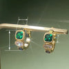 Wholesale Women's Copper Geometric Inlaid Zircon Earrings