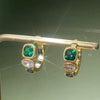 Wholesale Women's Copper Geometric Inlaid Zircon Earrings