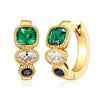 Wholesale Women's Copper Geometric Inlaid Zircon Earrings