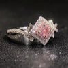 Wholesale Women's Copper Geometric Inlaid Zircon Ring Jewelry
