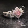 Wholesale Women's Copper Geometric Inlaid Zircon Ring Jewelry
