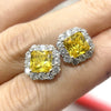 Wholesale Women's Copper Geometric Inlaid Zircon Stud Earrings Light Luxury Style