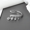 Wholesale Women's Copper Geometric Leaf Ring With Electroplating