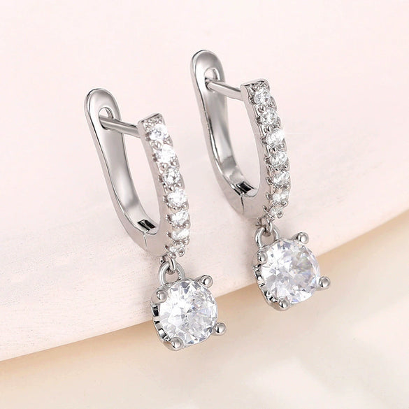 Wholesale Women's Copper Geometric Light Luxury Style Earrings