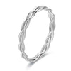 Wholesale Women's Copper Geometric Line Wrapping Twist Ring Electroplated Minimalist Design
