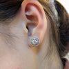Wholesale Women's Copper Geometric Microinlaid Zircon Earrings Fashion Exquisite Shiny Light Luxury Style