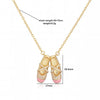 Wholesale Women's Copper Geometric Oildripping Ballet Shoe Pendant Necklace With O Word Chain