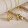 Wholesale Women's Copper Geometric Oildripping Ballet Shoe Pendant Necklace With O Word Chain