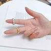Wholesale Women's Copper Geometric Open Plain Ring With Electroplating For Lovers Stacked Wearing High Luxury Niche Style