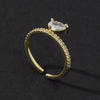 Wholesale Women's Copper Geometric Open Ring With Electroplating Light Luxury Niche Fashion Design Retro Style