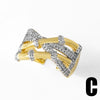 Wholesale Women's Copper Geometric Open Ring With Electroplating