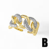 Wholesale Women's Copper Geometric Open Ring With Electroplating
