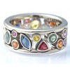 Wholesale Women's Copper Geometric Pattern Hollow Diamondembedded Ring Jewelry
