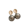 Wholesale Women's Copper Geometric Pearl Earrings With Diamond Design Retro And Exquisite Style