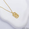 Wholesale Women's Copper Geometric Pendant Necklace With Inlay And Electroplating