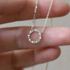 Wholesale Women's Copper Geometric Pendant Necklace With Microinlaid Zircon And Mixed Gemstone Setting