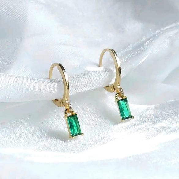 Wholesale Women's Copper Geometric Rectangular Earrings