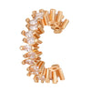 Wholesale Women's Copper Geometric Retro Exquisite Zircon Ear Clip Electroplated Earrings