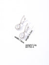 Wholesale Women's Copper Geometric Rhinestone Pendant Earrings With Diamond Design And Natural Style