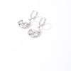 Wholesale Women's Copper Geometric Rhinestone Pendant Earrings With Diamond Design And Natural Style