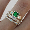 Wholesale Women's Copper Geometric Ring With Zirconia Decoration In Elegant Court Style