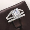 Wholesale Women's Copper Geometric Rings Light Luxury Style Zirconia Design