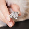 Wholesale Women's Copper Geometric Shiny Rings With Zirconia Inlay Light Luxury Style