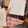 Wholesale Women's Copper Geometric Star Tassel Earrings With Electroplating