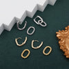 Wholesale Women's Copper Geometric Stitching Doublelayer Earrings With Electroplating Treatment