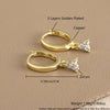 Wholesale Women's Copper Geometric Style Earrings With Electroplating Treatment