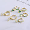 Wholesale Women's Copper Geometric Style Earrings With Electroplating Treatment