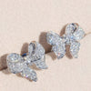 Wholesale Women's Copper Geometric Style Microencrusted Zircon Earrings Set With Diamonds