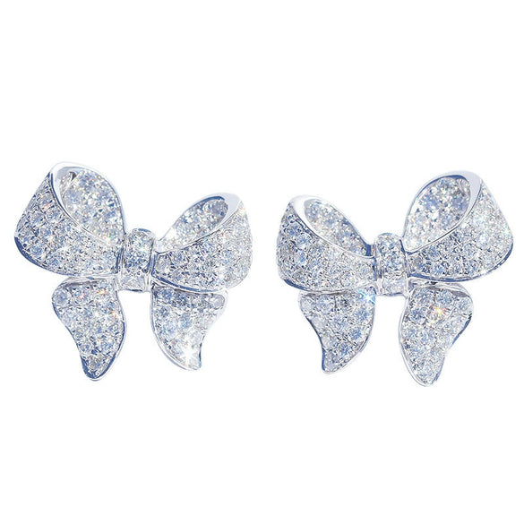 Wholesale Women's Copper Geometric Style Microencrusted Zircon Earrings Set With Diamonds