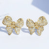 Wholesale Women's Copper Geometric Style Microencrusted Zircon Earrings Set With Diamonds