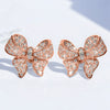Wholesale Women's Copper Geometric Style Microencrusted Zircon Earrings Set With Diamonds