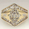 Wholesale Women's Copper Geometric Style Ring With Microinlaid Zirconia