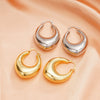 Wholesale Women's Copper Geometric U Shaped Inverted Triangle Exaggerated Earrings Electroplated Internet Celebrity Style Jewelry