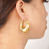 Wholesale Women's Copper Geometric U Shaped Inverted Triangle Exaggerated Earrings Electroplated Internet Celebrity Style Jewelry