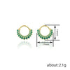 Wholesale Women's Copper Geometric Ushaped Zirconia Earrings