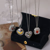 Wholesale Women's Copper Geometric Y2k Style Electroplated Moon Rose Drop Pendant Necklace