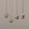 Wholesale Women's Copper Geometric Y2k Style Electroplated Moon Rose Drop Pendant Necklace