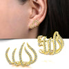 Wholesale Women's Copper Geometric Zircon Fiveclaw Exaggerated Specialshaped Ear Clip