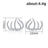 Wholesale Women's Copper Geometric Zircon Fiveclaw Exaggerated Specialshaped Ear Clip