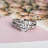 Wholesale Women's Copper Geometric Zircon Inlaid Light Luxury Ring Jewelry