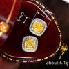 Wholesale Women's Copper Geometric Zircon Inlaid Stud Earrings Fashion Style