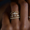 Wholesale Women's Copper Geometric Zircon Ring Fourpiece Set Highend Jewelry