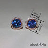 Wholesale Women's Copper Geometric Zirconia Earrings Romantic Exquisite Lady Jewelry