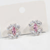 Wholesale Women's Copper Geometric Zirconia Earrings Simple Light Luxury Trendy Design